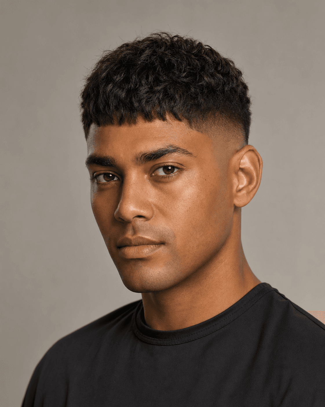 Textured French Crop with Mid-High Skin Fade